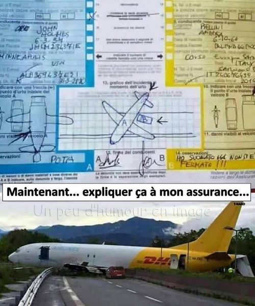 image drole accident avion